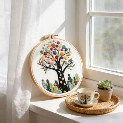 Arbre aux fleurs multicolores